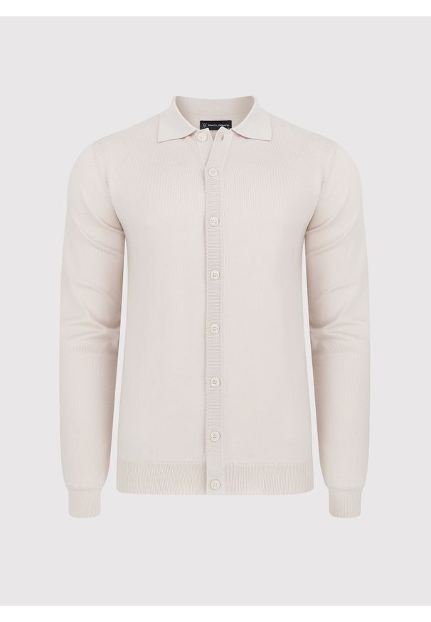 PAKO LORENTE – Beżowy kardigan z kołnierzykiem P24SF-2X-001-E-0 - Pako Lorente. Kolor: beżowy. Materiał: dzianina