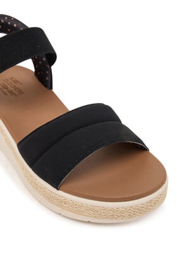 skechers - Skechers Sandały BOBS Sun Ray 114413/BLK Czarny. Kolor: czarny. Materiał: materiał