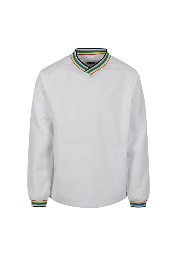 Urban Classics - Parka Urban Classic warm up pull over. Okazja: na co dzień. Kolor: biały, wielokolorowy. Sezon: zima. Styl: casual, sportowy