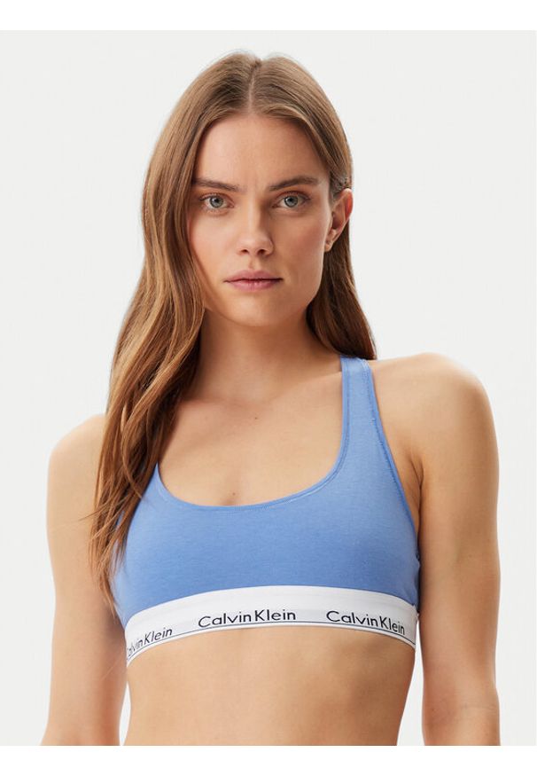 Calvin Klein Underwear Biustonosz top 0000F3785E Niebieski. Kolor: niebieski