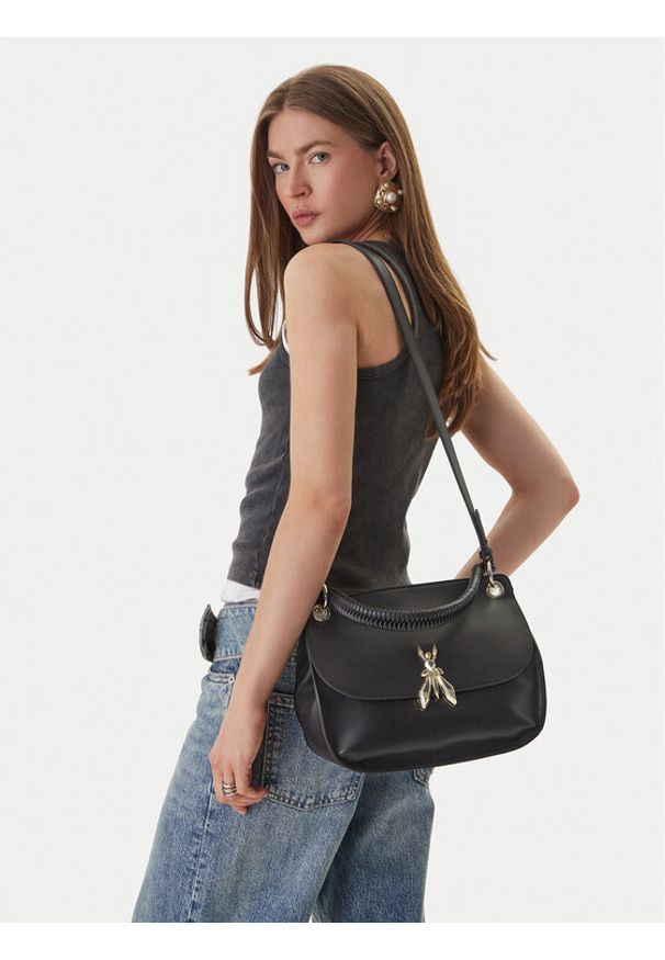 Patrizia Pepe Torebka 8B0312/L162-K103 Czarny. Kolor: czarny. Materiał: skórzane