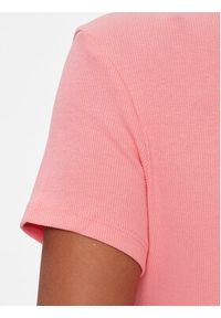 Tommy Jeans T-Shirt Essential DW0DW17383 Różowy Slim Fit. Kolor: różowy. Materiał: bawełna #3