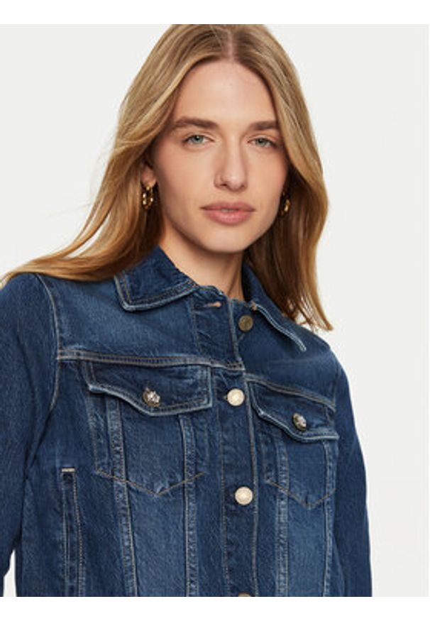 Guess Kurtka jeansowa W4YN01 D5DD4 Niebieski Regular Fit. Kolor: niebieski. Materiał: bawełna