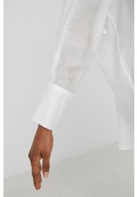 Answear Lab koszula damska kolor biały relaxed z kołnierzykiem klasycznym. Typ kołnierza: kołnierzyk klasyczny. Kolor: biały. Materiał: tkanina. Długość: długie. Styl: wakacyjny, klasyczny #3