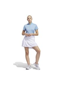 Adidas - Damska koszulka polo adidas Jacquard Ultimate365. Typ kołnierza: polo. Kolor: niebieski. Styl: sportowy