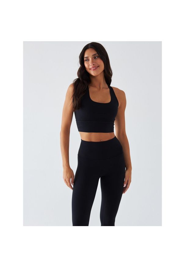 BESHAPED - Stanik Sportowy BeShaped Morning Dew. Kolor: czarny. Materiał: nylon, elastan. Sport: bieganie