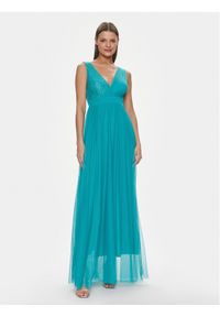 Rinascimento Sukienka wieczorowa CFC0117528003 Turkusowy Regular Fit. Kolor: turkusowy. Materiał: syntetyk. Styl: wizytowy #1