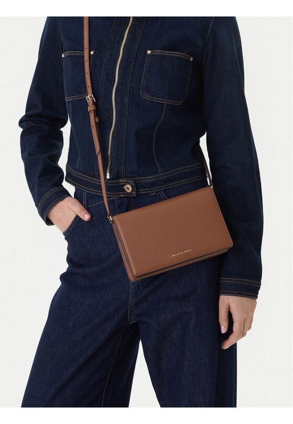 MICHAEL Michael Kors Torebka Jet Set 32S4GJ6C6L Brązowy. Kolor: brązowy. Materiał: skórzane