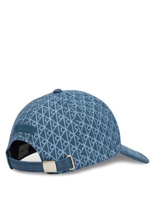 Calvin Klein Czapka z daszkiem Emblem Print W Leather Patch Cap LV04D5029G Niebieski. Kolor: niebieski. Materiał: bawełna. Wzór: nadruk