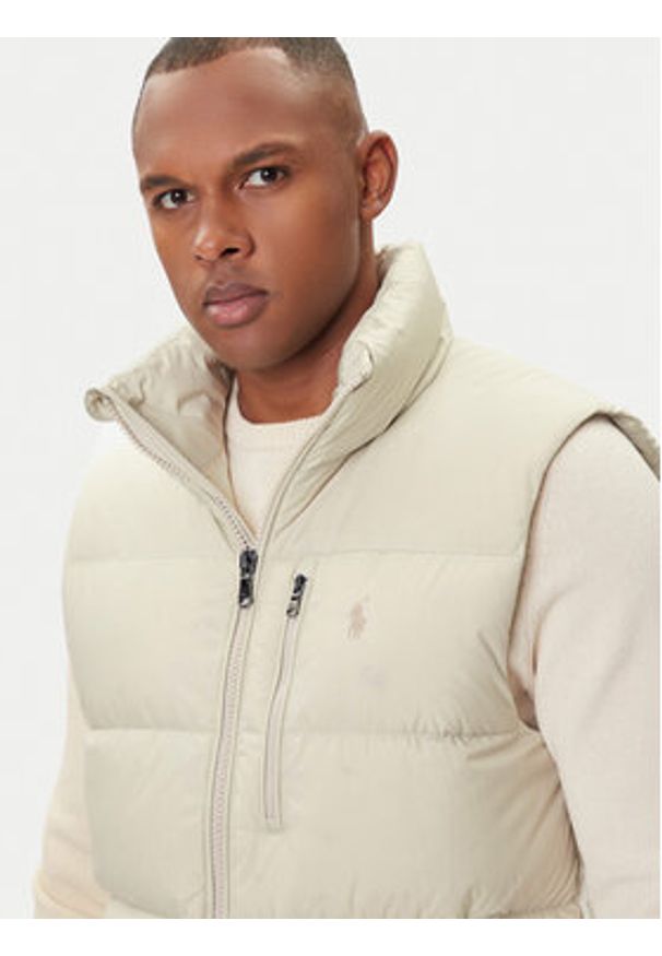 Polo Ralph Lauren Kamizelka 710968283006 Beżowy Regular Fit. Typ kołnierza: polo. Kolor: beżowy. Materiał: syntetyk