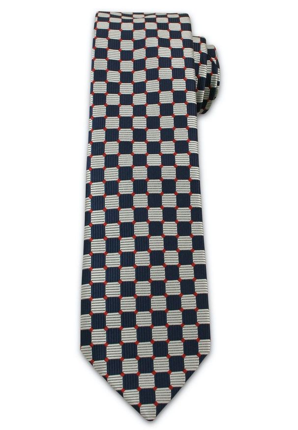 Oryginalny, Męski Krawat w Szachownicę - 6,7 cm - Chattier, Wielokolorowy. Kolor: wielokolorowy. Materiał: tkanina. Styl: wizytowy, elegancki