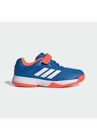 Adidas - Buty halowe dla dzieci Speedcourt Indoor. Kolor: pomarańczowy, niebieski, wielokolorowy, biały. Sport: siatkówka