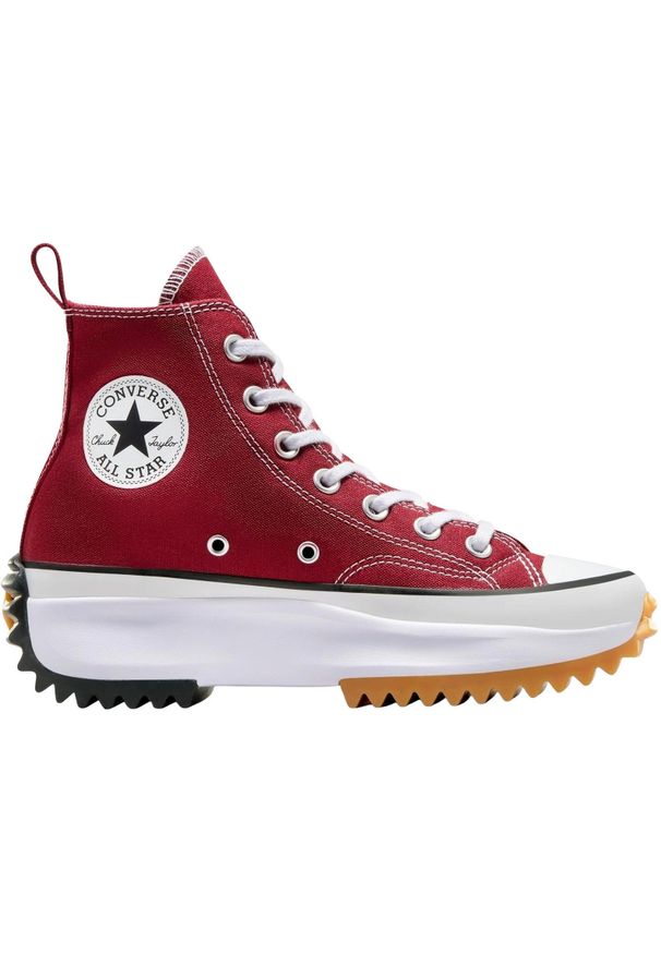 Sneakers Converse Run Star Hike. Kolor: czerwony. Materiał: materiał. Sport: bieganie
