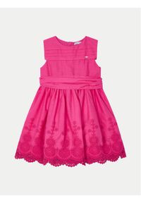 Mayoral Sukienka elegancka 3917 Różowy Regular Fit. Kolor: różowy. Materiał: bawełna. Styl: elegancki #1