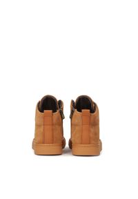 Kazar - Zamszowe sneakersy z cholewką do kostki. Zapięcie: pasek. Kolor: pomarańczowy. Materiał: syntetyk, zamsz. Szerokość cholewki: normalna #6