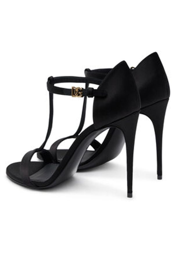 DOLCE & GABBANA - Dolce&Gabbana Sandały CR1766 A7630 Czarny. Kolor: czarny. Materiał: materiał