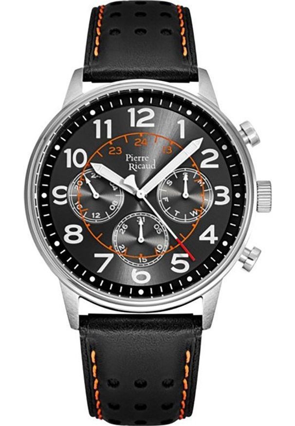 Zegarek Pierre Ricaud Zegarek męski Pierre Ricaud P60039.5227QF czarny. Kolor: czarny