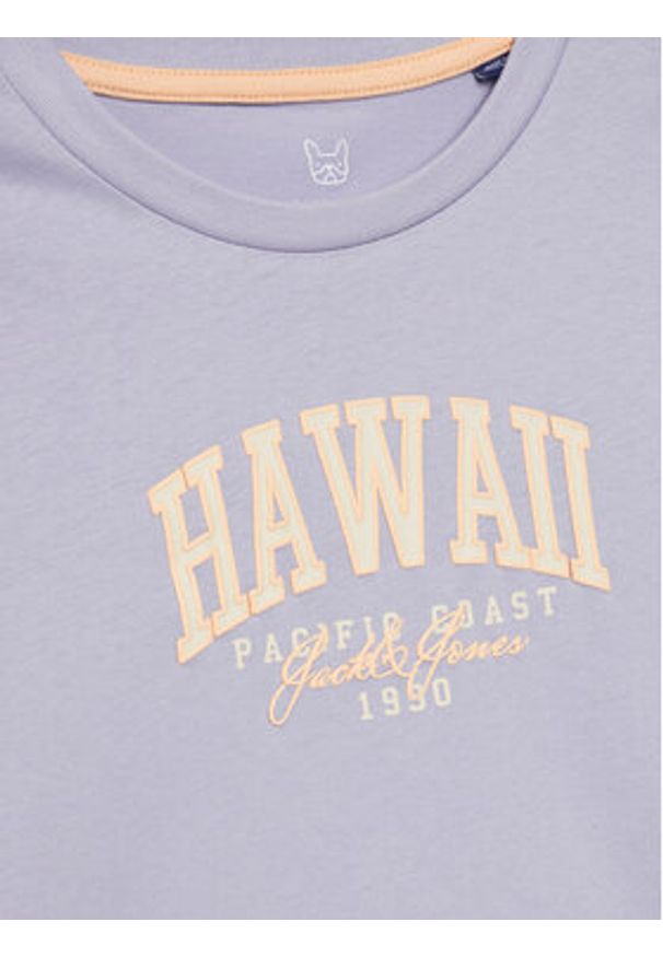 Jack & Jones - Jack&Jones T-Shirt Detroit 12269816 Fioletowy Relaxed Fit. Kolor: fioletowy. Materiał: bawełna
