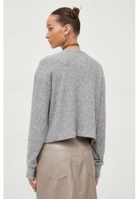 Hollister Co. longsleeve damski kolor szary. Kolor: szary. Długość rękawa: długi rękaw. Długość: długie. Styl: klasyczny #4