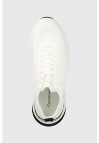 Calvin Klein sneakersy LOW TOP LACE UP MIX kolor biały. Kolor: biały. Materiał: materiał, włókno, guma #4