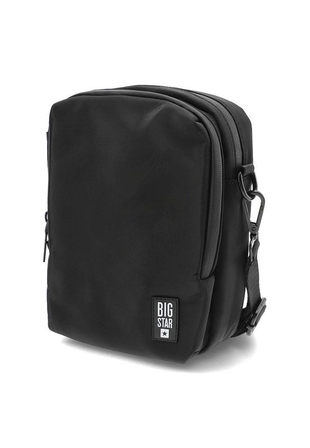 Big Star Accessories - Czarna Torba Big Star Męska Saszetka Na Pasku. Kolor: czarny
