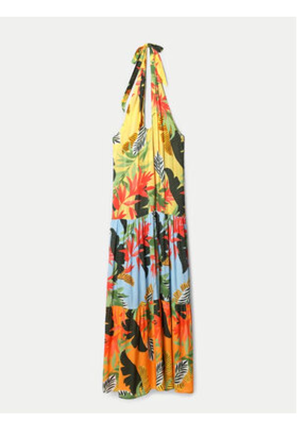 Desigual Sukienka letnia Tropi 24SWMW08 Kolorowy Loose Fit. Materiał: wiskoza. Wzór: kolorowy. Sezon: lato