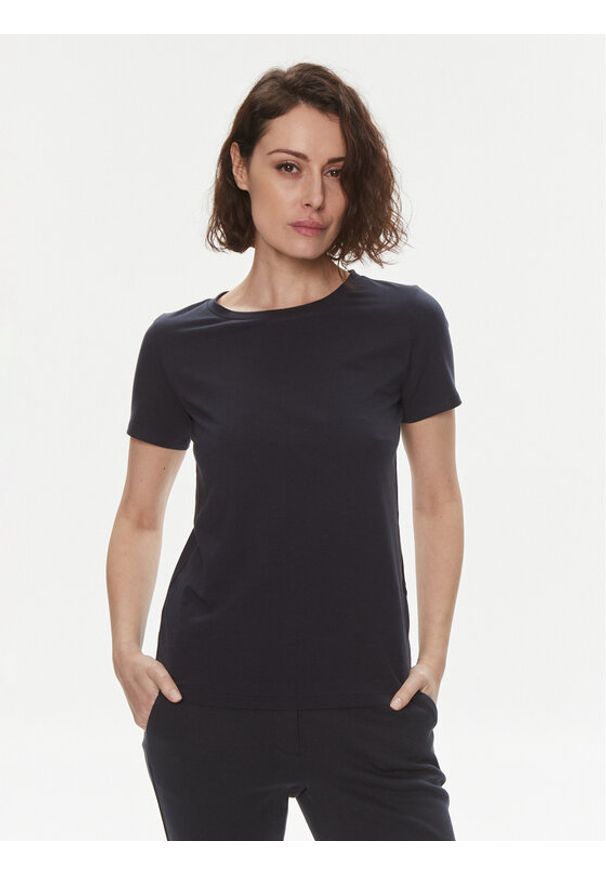 Weekend Max Mara T-Shirt Multib 2415971011 Granatowy Regular Fit. Kolor: niebieski. Materiał: bawełna