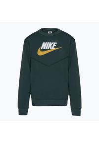 Dres dziecięcy Nike Sportswear. Kolor: zielony. Materiał: dresówka