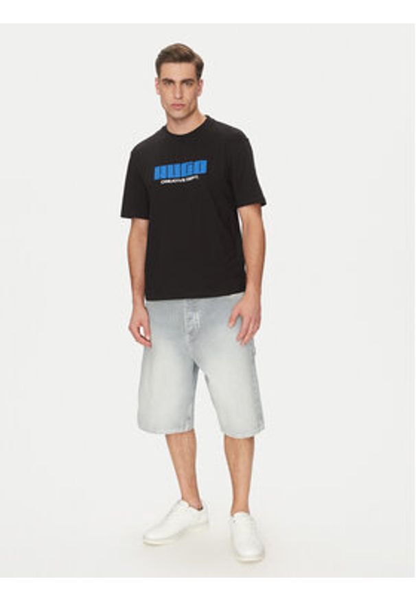 Hugo - HUGO T-Shirt Newromi 50542934 Biały Regular Fit. Kolor: biały. Materiał: bawełna