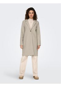 only - ONLY Płaszcz przejściowy Emma 15281382 Écru Regular Fit. Materiał: syntetyk