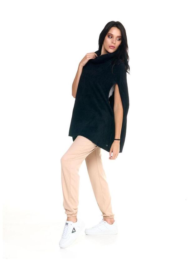 LEONE 1947 APPAREL - Damski sweter bez rękawów Leone Leisure. Kolor: czarny. Materiał: tkanina. Długość rękawa: bez rękawów