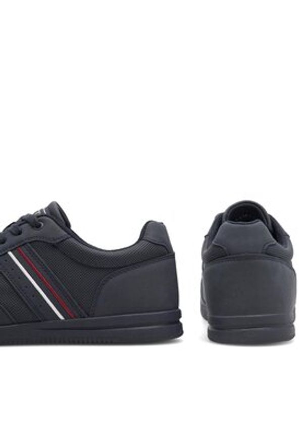 Lanetti Sneakersy MP07-11728-03 Granatowy. Kolor: niebieski. Materiał: skóra