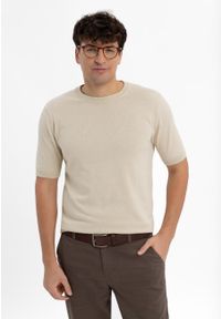 Volcano - T-shirt basic z dzianiny TM-BURRO. Materiał: dzianina. Długość rękawa: krótki rękaw. Długość: krótkie. Wzór: gładki. Styl: klasyczny #1