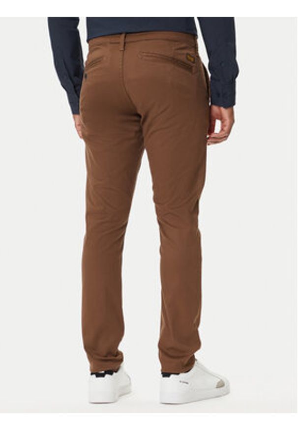 G-Star RAW - G-Star Raw Chinosy Chino 3.0 D25179-C105 Brązowy Slim Fit. Kolor: brązowy. Materiał: bawełna