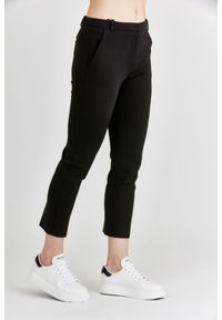 Pinko - PINKO Czarne spodnie cygaretki damskie, Rozmiar 42. Kolor: czarny. Materiał: tkanina