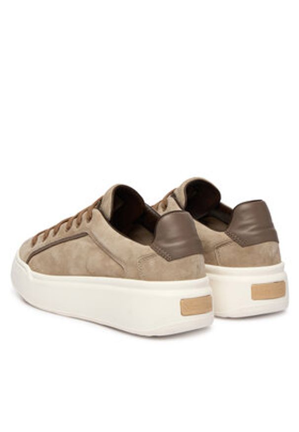 Max Mara Sneakersy 2614761031650 Beżowy. Kolor: beżowy. Materiał: skóra