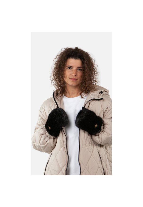 Rękawiczki Damskie Barts Fur Mitts. Kolor: czarny. Sezon: zima. Sport: turystyka piesza