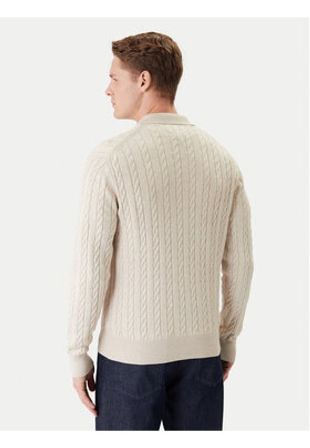 TOMMY HILFIGER - Tommy Hilfiger Sweter Classic MW0MW41955 Beżowy Regular Fit. Kolor: beżowy. Materiał: bawełna