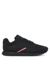 TOMMY HILFIGER - Tommy Hilfiger Sneakersy New Runner Eva Corpo Knit FM0FM05648 Czarny. Kolor: czarny. Materiał: materiał