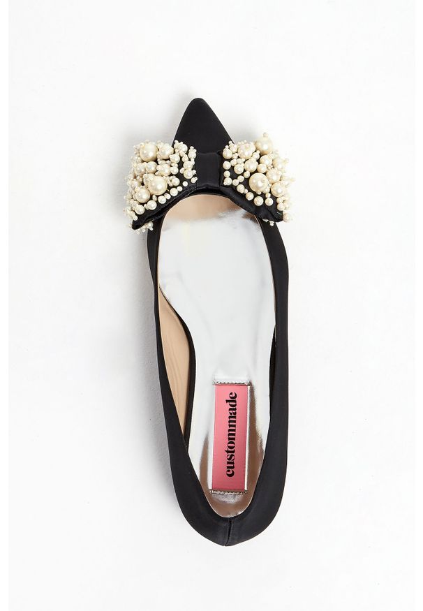 Custommade - Baleriny z perłową kokardą CUSTOMMADE. Kolor: biały