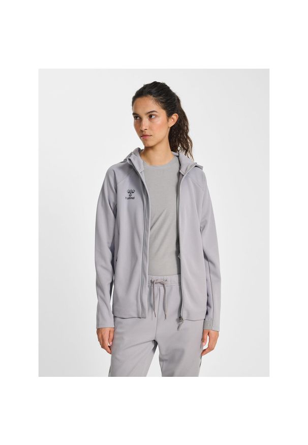 Damska bluza dresowa z kapturem Hummel Cima 2.0. Typ kołnierza: kaptur. Kolor: szary. Materiał: dresówka