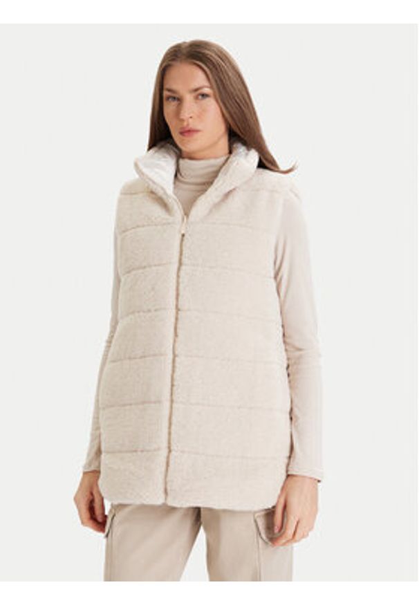 Save The Duck Bezrękawnik D82512W BUBU21 Beżowy Regular Fit. Kolor: beżowy. Materiał: syntetyk. Długość rękawa: bez rękawów