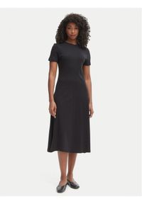 TOMMY HILFIGER - Tommy Hilfiger Sukienka codzienna WW0WW50825 Czarny Regular Fit. Okazja: na co dzień. Kolor: czarny. Materiał: bawełna. Typ sukienki: proste. Styl: casual #1