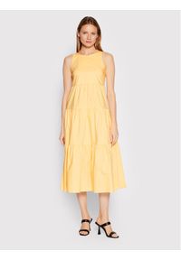 Patrizia Pepe Sukienka letnia 2A2320/A9B9-Y411 Żółty Regular Fit. Kolor: żółty. Materiał: bawełna. Sezon: lato #1
