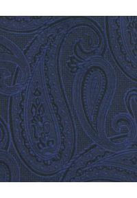 Krawat Męski - Angelo di Monti - Ciemnoniebieski, Faktura Paisley. Kolor: niebieski. Materiał: tkanina. Wzór: paisley. Styl: elegancki, wizytowy #2