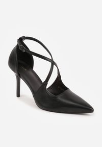 Born2be - Czarne Eleganckie Szpilki VICES ze Skrzyżowanymi Paseczkami Nemaia. Okazja: na spotkanie biznesowe, na wesele, na ślub cywilny. Zapięcie: pasek. Kolor: czarny. Materiał: satyna. Obcas: na szpilce. Styl: elegancki #5