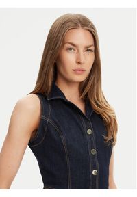 Guess Sukienka jeansowa W5YK24 D5PW1 Granatowy Regular Fit. Kolor: niebieski. Materiał: bawełna #4
