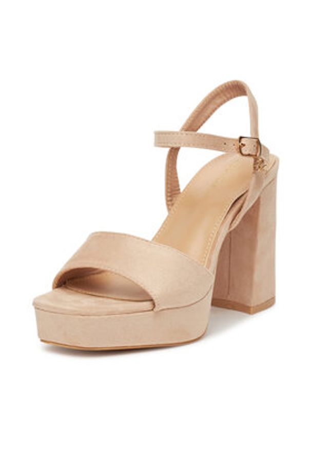 DeeZee Sandały HH-2278 Beżowy. Kolor: beżowy. Materiał: materiał