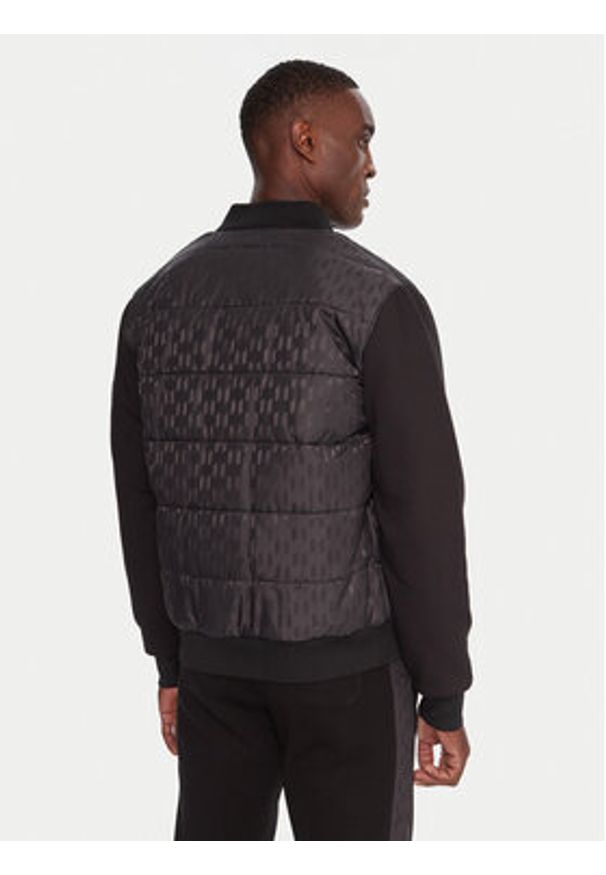 Karl Lagerfeld - KARL LAGERFELD Kurtka bomber 505064554504 Czarny Regular Fit. Typ kołnierza: dekolt w karo. Kolor: czarny. Materiał: syntetyk
