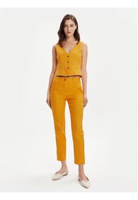 Marella Spodnie materiałowe Oceania 2413131062 Pomarańczowy Regular Fit. Kolor: pomarańczowy. Materiał: len #4